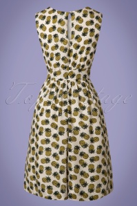 Emily and Fin - 50s Lucy Pineapple Punch Dress in Ivory White 4