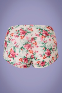 Bettie Page Swimwear - Romantischer Bikini mit Blumenmuster in Creme 10