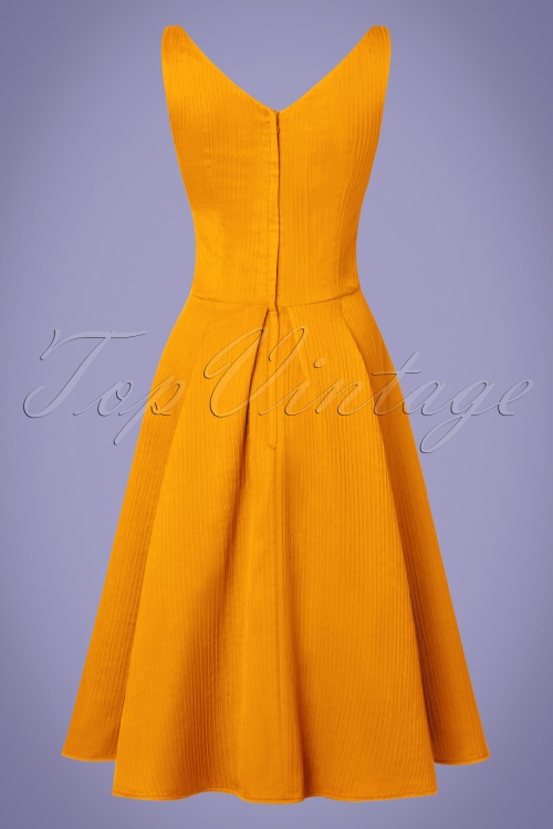 Miss Candyfloss - 50s Odessa Swing Dress in Sun Yellow 4