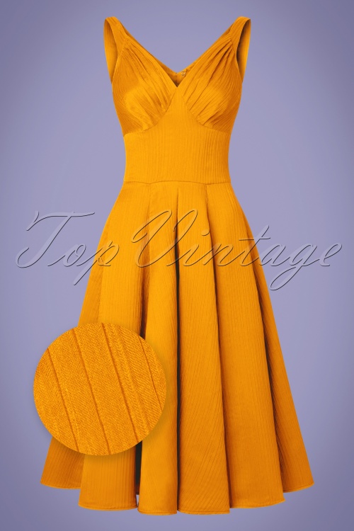 Miss Candyfloss - 50s Odessa Swing Dress in Sun Yellow 2