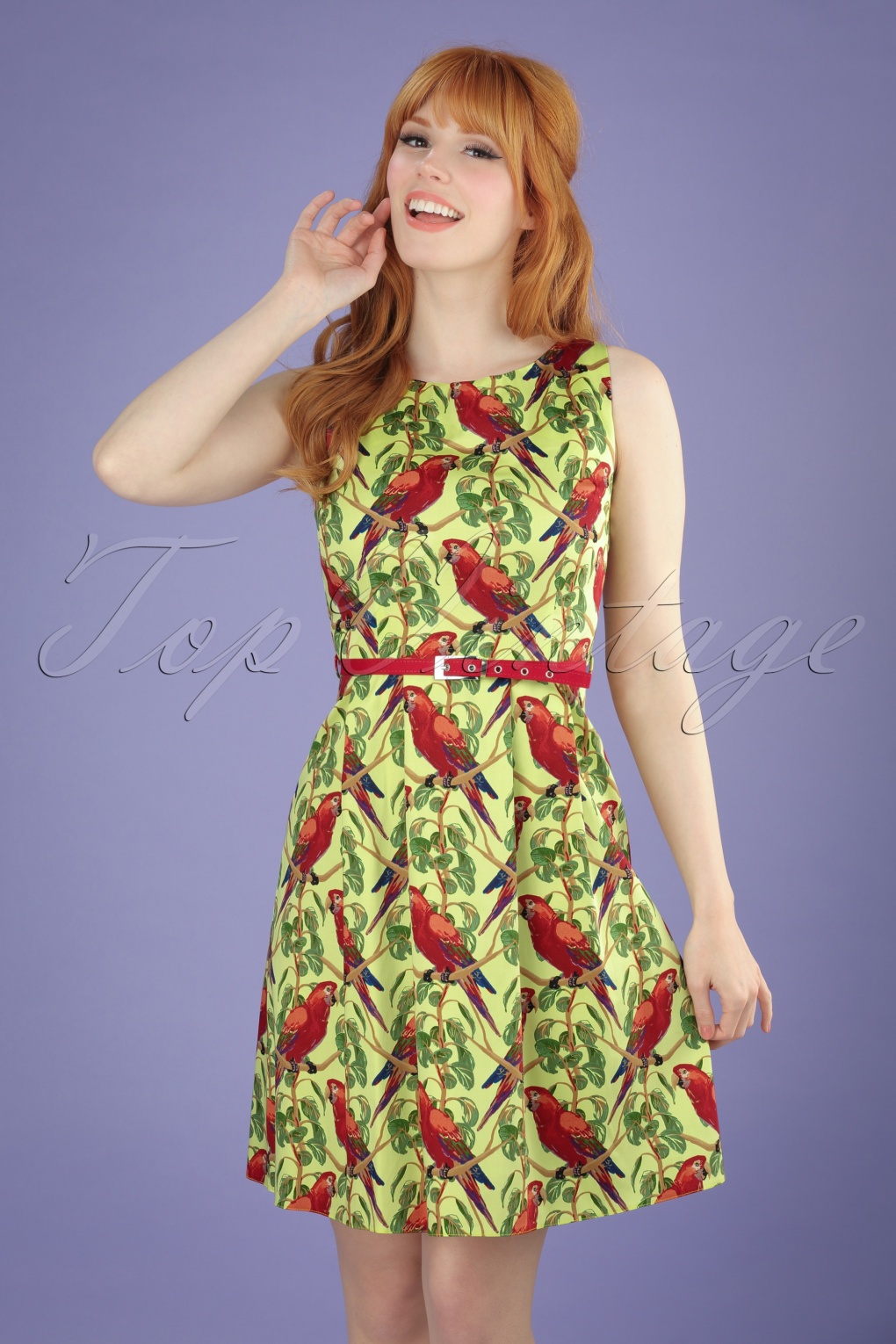 parrot green gown