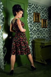Pinup Couture - Anna Black Cherry Kleid 2