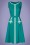 Daisy Dapper - 60s Iris A-Line Dress in Teal 3