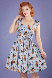 Miss Candyfloss - 50s Melanie-Lee Jumpsuit in Navy and Brown