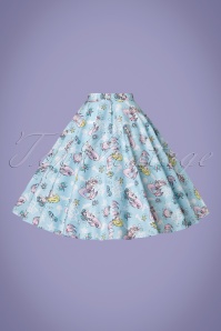 Bunny - 50s Andrina Mermaid Swing Skirt in Pastel Blue 6