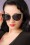 Dita Cat Eye Sunglasses Années 50 en Noir et Argenté