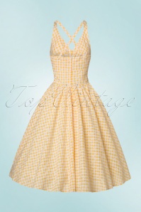 Miss Candyfloss - 50s Margita Daisy Swing Dress in Yellow 6