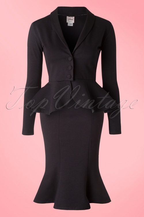 Heart of Haute - 50s Diva Suit Jacket in Black 3