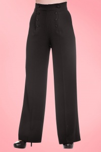 Bunny - 40s Nelly Bly Classy Trousers in Black 5