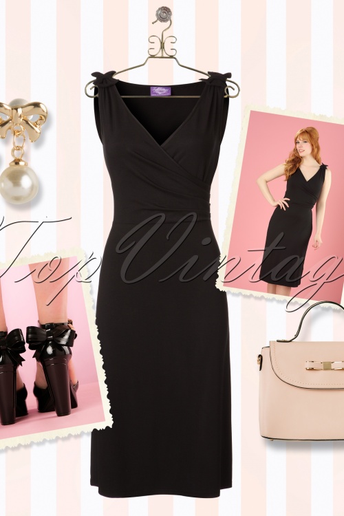 Topvintage Boutique Collection - The Janice Dress Années 50 en Noir 6