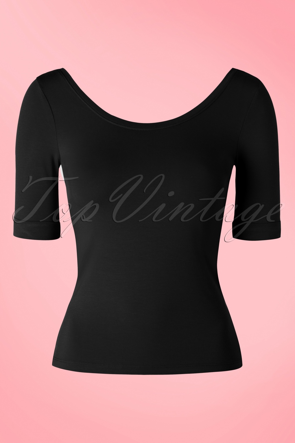 50s Ballerina Top in Black