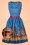 Lindy Bop - Audrey Fairground Swingkleid in Blau 2