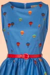 Lindy Bop - 50s Audrey Fairground Swing Dress in Blue 4