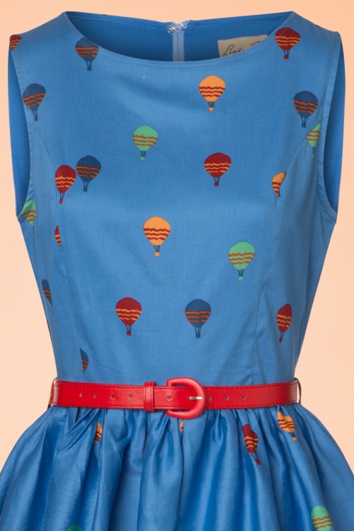Lindy Bop - Audrey Fairground Swingkleid in Blau 4