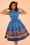 Lindy Bop - 50s Audrey Fairground Swing Dress in Blue 3