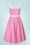 Vixen by Micheline Pitt - Dollface Swing-Kleid in rosa und weißen Streifen 6