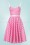 Vixen by Micheline Pitt - 50s Dollface Swing Dress in Pink and White Stripes 2