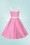 Vixen by Micheline Pitt - TopVintage exclusive ~ Dollface Swing Dress Années 50 en Rose et Blanc 7