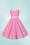 Vixen by Micheline Pitt - Dollface Swing-Kleid in rosa und weißen Streifen 3