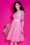 Vixen by Micheline Pitt - Exclusief TopVintage ~ Dollface Swing Jurk in Roze en Witte Strepen