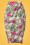 Collectif Clothing - Kala Tropical Hibiscus Sarong Skirt Années 50 en Ivoire 2