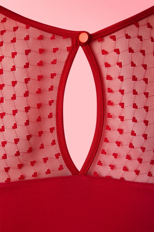 Steady Clothing - Madeline Hearts Only swingjurk in rood 6