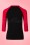 Vixen by Micheline Pitt - Femme Fatale Baseball Shirt Années 50 en Noir et Rouge 6