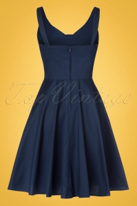 Bunny - Sela Swing Dress Années 50 en Bleu Marine 5