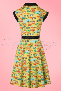 Banned Retro - 50s Starlight Swing Dress in Lime Green 5