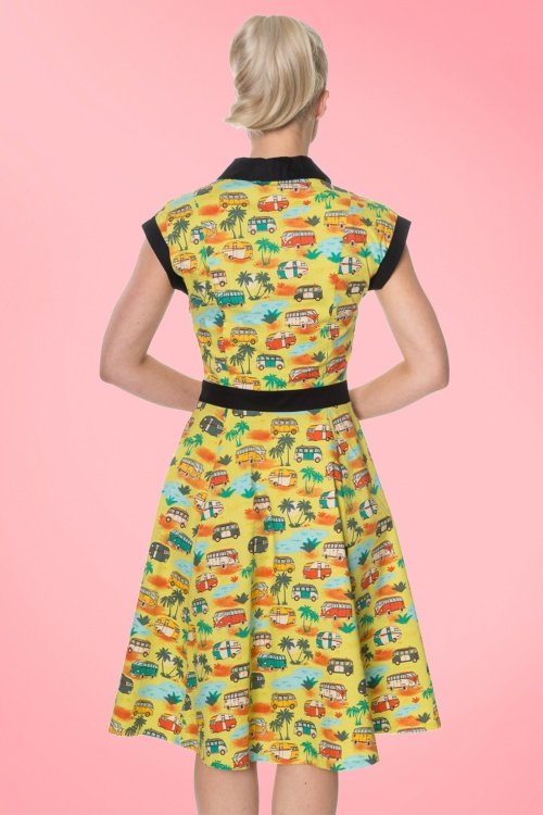 Banned Retro - 50s Starlight Swing Dress in Lime Green 7