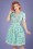 Blutsgeschwister - 50s Muggelsee Matrosin Dress in Floral Promotion Light Blue