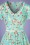 Blutsgeschwister - Muggelsee Matrosin Dress in Floral Promotion Années 50 en Bleu Clair 3
