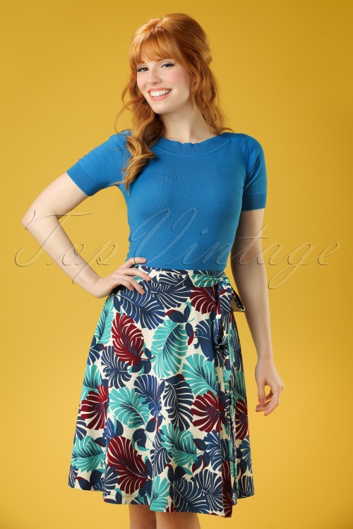 King Louie Circle Wrap Cream Palm Skirt 122 57 20283 20170227 0006W