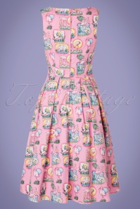 Bunny - 50s Maxine Flamingo Swing Dress in Pink 5