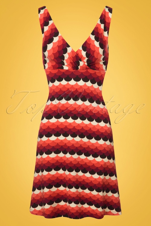 King Louie - Ginger Frisky-jurk in Rumba rood 2