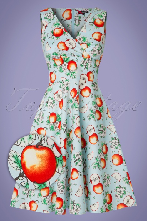 Bunny - Somerset Apples Swing-Kleid in Blau 2