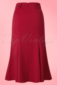 Banned Retro - 40s Personified Elegance Skirt in Red 3