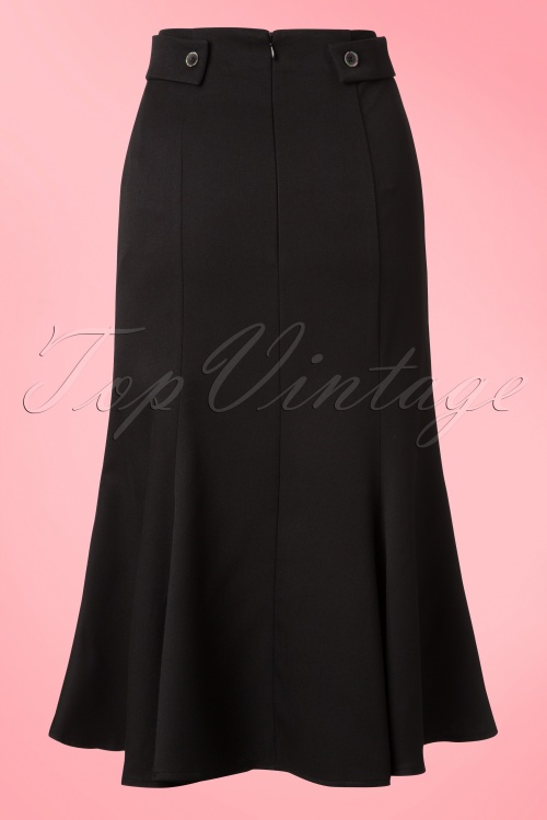 Banned Retro - 40s Personified Elegance Skirt in Black 3
