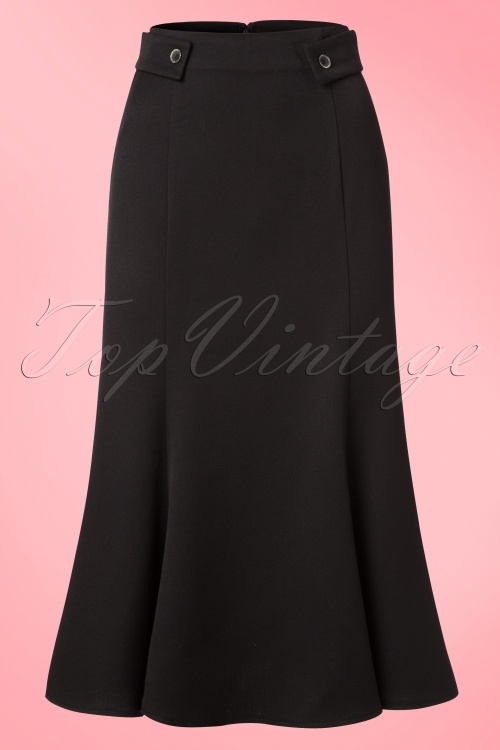 Banned Retro - 40s Personified Elegance Skirt in Black 2