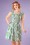 Retrolicious - 50s Mad Tea Party Dress in Green 2