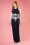 Paper Dolls - Robe Longue Années 50 Corina Crochet Lace Maxi Dress en Bleu Marine 3