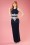 Paper Dolls - 50s Corina Crochet Lace Maxi Dress in Navy 2