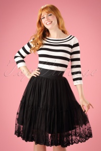Banned Retro - 50s First Sight Skirt in Black
