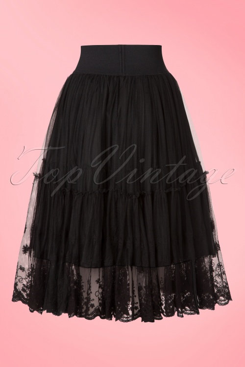 Banned Retro - 50s First Sight Skirt in Black 3