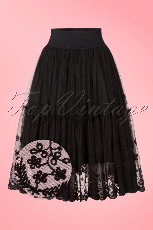 Banned Retro - 50s First Sight Skirt in Black 2