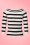 Banned Retro - Ahoi Stripes Top Années 50 en Noir et Blanc 4