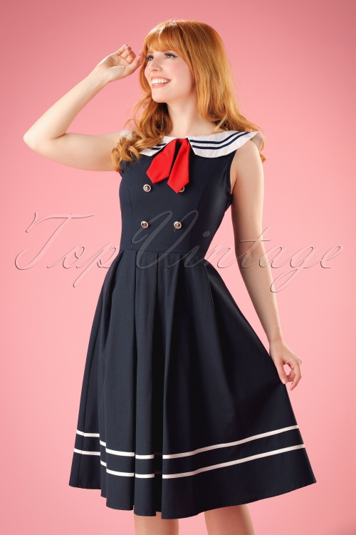 Dancing Days by Banned Blue Sailor Swing Dress 102 31 20918 20170517 0029w