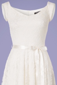 Vintage Chic for Topvintage - 50s Lucia Lace Swing Dress in Ivory 3