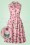 Banned Retro - 50s Flower Show Off Shoulder Swing Dress in Pink