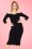 Pinup Couture 50s Monica Dress in Black Matte Jersey Knit from Laura Byrnes Black Label 1079965